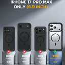 Miracase for iPhone 17 Pro Max Case 6.9" Full-Body Phone Case with Built-in Glass Screen Protector& Full Camera Protector, Camera Control [Magnetic with MagSafe] Drop Proof 17 ProMax Cover, Black