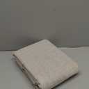 Yakamok Natural Linen Curtains 100% Blackout 84 Inches Long,Room Darkening Textured Curtains for Living Room Thermal Grommet Bedroom Curtains 2 Panels with Greyish White Liner