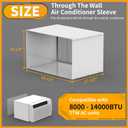 Through The Wall Air Conditioner Sleeve, 26 Inch Air Conditioner Wall Sleeve with Ventilation & Drain Hole Design, Thickened AC Wall Sleeve Covers, Compatible with Most TTW AC Units