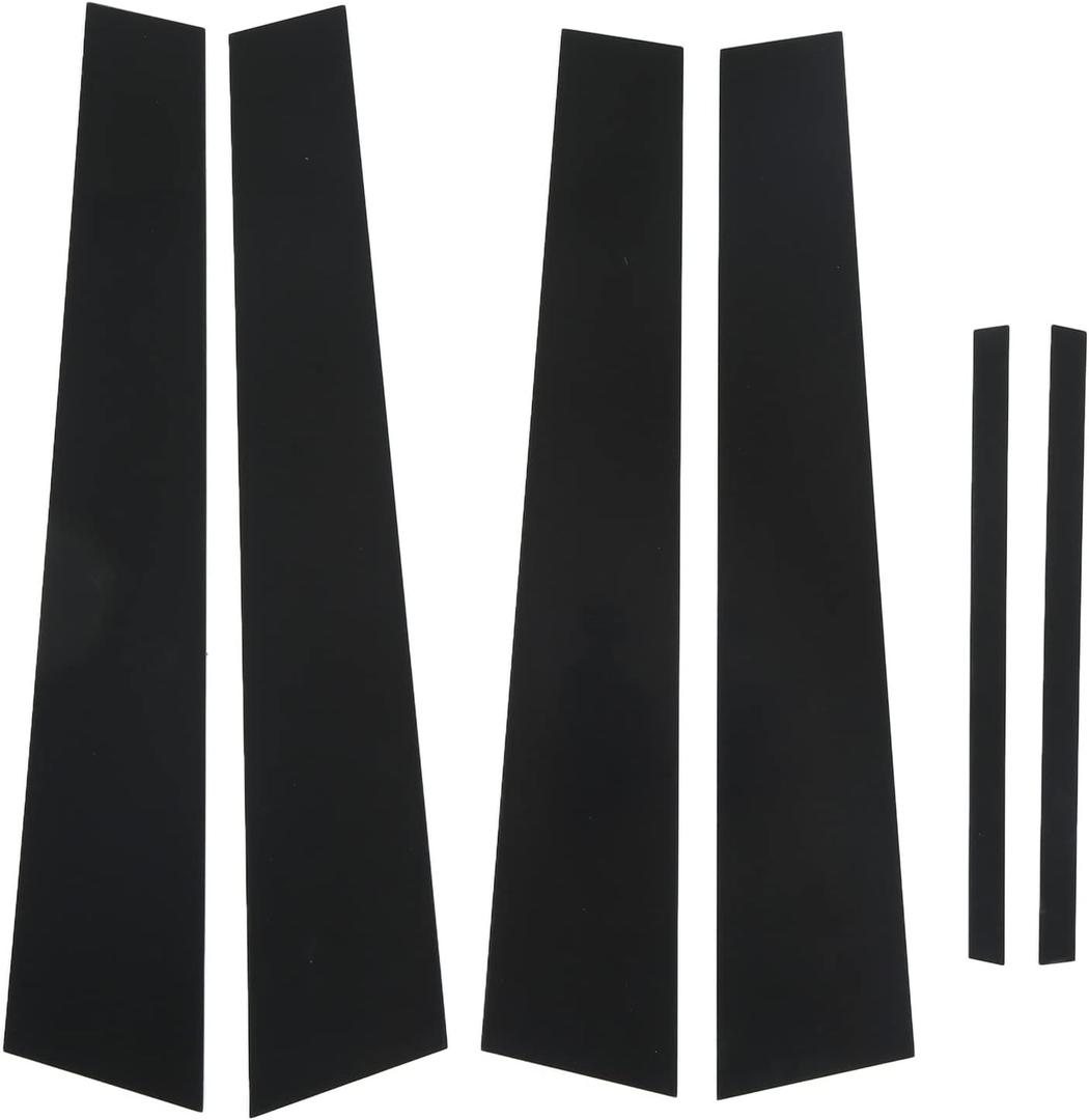 Car Window Pillar Sticker 6pcs Pillar Post Decal Trim Gloss Black Side Door Window Cover Trim Replacement for (2011-2021)