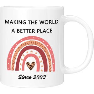 22th Birthday Gifts Ideas, 22th Birthday Decorations for Her Him Women Men, 2003 Turning 22 Year Old Birthday Coffee Mug Cup, 11oz