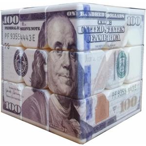 Cuberspeed Hundred Dollar Cube 3x3 Magic Cube US Dollar Bill Speed Cube Puzzle Toy