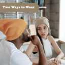 ZOORON Beanie for Women Men Ski Watch Cap Cuffed Plain Skull Knit Hat Soft Fisherman Winter Hat (Yellow)