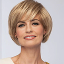  Folly by Gabor Short Blonde Bob Wig with Side Bangs – Natural Look Synthetic Hair for Women 