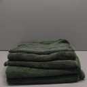 REDKISS 6-Piece Bath Towel Set - 2 Washcloths, 2 Hand Towels, 2 Bath Towels | Ultra-Fiber Coral Fleece, Super Absorbent, No Lint & No Fading | Perfect for Bathroom, Spa, Gym | Family -Olive Green