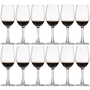 UMI UMIZILI 12 Ounce - Set of 12, Classic Durable Red/White Glasses For Party