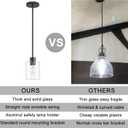 Oil Rubbed Bronze Pendant Lights Kitchen Island - Clear Glass Pendant Light Fixture Multiple Stems Rods 3 Units 12 Inch 3 Units 4 Inch (2 Pack Oil Rubbed Bronze Downrod)