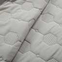 Lush Decor Hexagon Honeycomb Embroidered Textured Cotton Quilt Gray 3 Piece Set Full/Queen - Soft Lightweight Modern 3 Piece Bedding Set