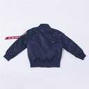OYSTERBOY NASA MA-1 Flight Jacket Military Coat for Kids Boys (135cm（10T）, Replica Blue)