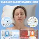 Cervical Neck Pillow - Memory Foam Pillow, Ergonomic Contour Pillow for Back and Side Sleepers, Breathable Slow-Rebound Foam, Cloud-Like Comfort (1, White)