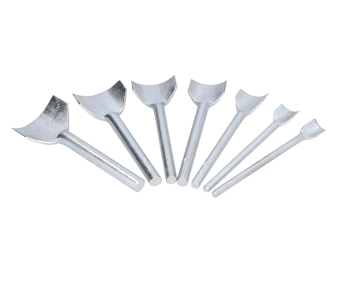 7 Pieces Semi Circular Cutter Punch, 10 to 40 MM Leather Punch Tool, Made of Carbon Steel Material Suitable for End Processing of Wallet, Card Holder, Perforated Leather Crafts