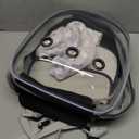 Lollimeow Cat Carrier Backpack, Expandable Bubble Pet Carrier for Cats and Small Dogs, Airline Approved Travel Backpack for Hiking, Walking & Outdoor Adventures - Supports up to 16 lbs (Front Expandable-Black)