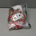 AVOIN colorlife Christmas Tree Skirt 48 Inch, Christmas Ribbon Holly Winter Holiday Tree Mat Decoration (Red)