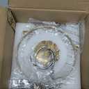 6" Globe Semi Flush Mount Ceiling Light Fixture Modern Gold Semi Flush Mount Ceiling Light Mid Century Ceiling Light with Clear Glass Shade Brass Finish for Hallway Bathroom Foyer (Bulb Incl.)