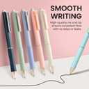 Taja 12 Pack Bible Highlighters and Pens Set No Bleed, 6 Aesthetic Pastel Highlighters and 6 Black Ink Pens for Bible Study, Journaling, School and Office Supplies