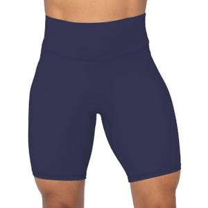 Sunzel No Front Seam High Waist Biker Shorts for Women, Squat Proof Yoga Workout Gym Bike Shorts 8" Inseam, Ash Blue, Large