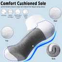 Gonii Mens Athletic Ankle Socks 5-Pairs | Running,Hiking,Sports,Workout,Gym,Golf,Blister Defense,Cushioned,Arch Support,Compression,Comfortable,Quarter (XL)