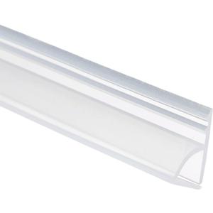 uxcell Shower Door Side Seal, Widen H-Type Shower Door Sweep for 1/2" Glass 197" Long Silicone Frameless Glass Seal Strip, Stop Leak and Create A Water Barrier for Bathroom Office, Clear