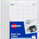 Avery Removable Labels, 1/2" x 3/4", White, 6 Packs for 6,048 Total (45418)