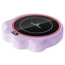 Gaiatop Mug Warmer, 50W Cute Cat Paw Cup Warmers, 3 Temp Settings, 2-10H Auto Shut Off, Coffee Accessories Keep Beverage Hot for Desk and Home, Heated Plate Stocking Stuffers for Tea Candle Purple
