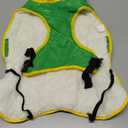 EMUST Dog Winter Coat, Thick Fleece Lining Warm Dog Jacket for Winter, Windproof Reflective Turtleneck Pet Cold Weather Coats with Leash Hole, Warm Snow Jackets Vest for Medium Dogs, Green M