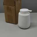 Soap Dispenser Ceramic with Easy-to-Press Pump Hand Lotion Liquid Dispenser for Shampoo Bathroom Kitchen 12 oz White (Liquid-white)