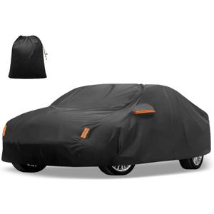 X AUTOHAUX Car Cover for Toyota Camry 2007-2022 210D-PU Outdoor Full Car Cover All Weather with Door Zipper for Waterproof Windproof Sun Rain Snow Protection