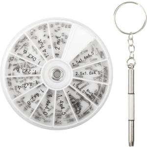 120 PCS Eyeglass Repair KitEye Glass Repairing Tool with Tiny Screws, Nuts, Universal Screwdrivers, Precision Tool for Repairing Eye Glass, Sunglass, Jewelry, Watch