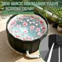 HAIKE Portable Bathtub Adult 89 Gal, 6-Layer Insulated Non-Inflatable Collapsible Bath Tub, Foldable Bathtub for Adults with Dual Drainage, Portable Tub for Home Gyms Outdoor (Black 31.5x26.4 Inch)