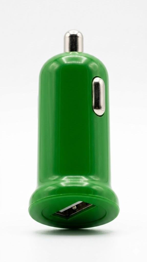 USB-A Port Car Charger, Green, Pack of 4