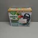 GreenLife Pro Electric Panini Press Grill and Sandwich Maker, Healthy Ceramic Nonstick Plates,Easy Indicator Light, PFAS-Free, Turquoise