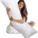 Bedding Full Body Pillow for Adults (White, 20 x 54 Inch), Long Pillow Insert for Sleeping, Ideal for Side Sleepers