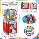 Classroom Vending Machine Bubble Gum Reward Machine Set with 100 Colorful Capsule No Coin Needed Teacher Reward Prize Box with Mini Capsule for Small Toys (No Toys)
