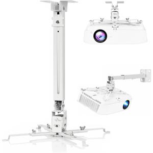 DAWASAPAT Adjustable Projector Ceiling/Wall Mount - 3-in-1 Universal Bracket for Projector Mounting, Universal Height Adjustable Mount Holder with Extension Pole