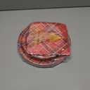 72 Pcs Christmas Plates Disposable Party Set Red Black Plaid Christmas Tree Holiday Paper Plates and Napkins for Chirstmas Party Table Decorations