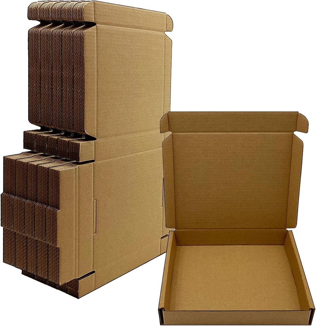 6x5x1 inch Small Shipping Boxes 50 Pack, Brown Kraft Corrugated Cardboard Mailer Boxes Bulk for Packaging Business Mailing GiftMini Mailer Boxes for Packaging Supplies