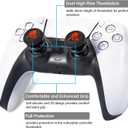 FPS Thumbstick Extender x 2 & Printing Rubber Silicone Grip Cover x 4 for PS5 Dualsenese & PS4 Controller (Death of Kanji&Danger of Kanji)
