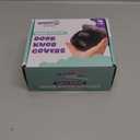 Child Safety Door Knob Cover (4 Pack) Hard-to-Remove Dual-Lock Door Handle Covers for Kids - Reusable Baby Proof Door Knob Locks - Installs Easily, No Tools Needed (Black)