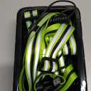 LUMEFIT Running Lights for Runners with Yellow Reflective Vest, Adjustable Beam Night Safety LED Chest Light Run, Dog Walking, and Jogging Gear, Rechargeable Headlamp Flashlight (Green - JR-0901)