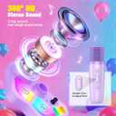 Kids Stand Rechargeable Karaoke Machine Toys with 2 Wireless Mic, Microphone Gifts for 3 4 5 6 7 8 Year Old Girls Grandkids, Bluetooth Speaker with LED Lights Birthday Gift for Age 3-8