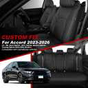 TTX LIGHTING Custom Fit Faux Leather Seat Covers for Honda Accord 2023-2026