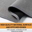 Stair Treads Carpet for Wooden Steps, Non Slip Landing Mat Rug Whit Rubber Backing, Polyester Soft Stairs Resistant Indoor Skid Runner Safety Rugs for Family, Absorbent Washable 31" x 31" Gray (2'7" x 2'7" (Oblong), Gray-dense Knitting)