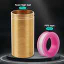 5 Inch Faucet Extension Shank, Brass Threaded Pipe for Thick Countertops, Bathroom Faucet Mount Accessory with PTFE Tape