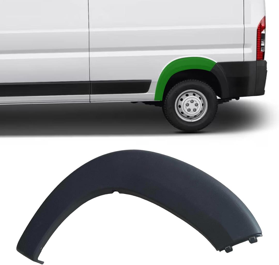 Rear Wheel Trim Fender Flare Molding Panel Quarter Panel Molding Compatible with RAM ProMaster 1500 ProMaster 2500 ProMaster 3500 Cargo Van 2019 2020 2021 2022 2023 2024 (Left)