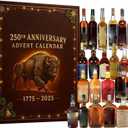 Whiskey Advent Calendar 2025, 24 Days of Premium Whiskey Pendants, 3D Stereo Design Christmas Countdown, Exclusive Holiday Countdown Gift Box for Men & Women