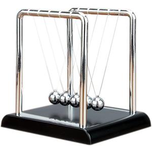 Newtons Cradle Balance Balls,Desk Toys, Physics Science Newtons Cradle Pendulum Balls Physics Toys Stress Relieving Desktop Toys (Medium Size)
