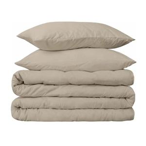 Peru Pima 415 Thread Count Percal King/Cal King Duvet Cover Set - 100% Peruvian Pima Cotton, 3 Piece (1 Cover, 2 Pillowcases) - Cooling, Crisp, Deep Pocket, Hotel Quality Bedding - Latte