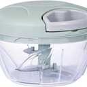 Onion Chopper, Vegetable, Garlic Chopper with Container, Kitchen Cutter,Pull String Hand Manual Food Processor Mincer Shredder for Cutting Onions Chili Ginger Seasoning Food Chopper (Green, 500ml)