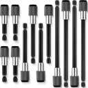 12 Pieces Extender Drill Bit Extension, Bit Holder For Impact Driver, Extension for Drill Quick Release, Socket Screwdriver Holder Magnetic Adapter Set