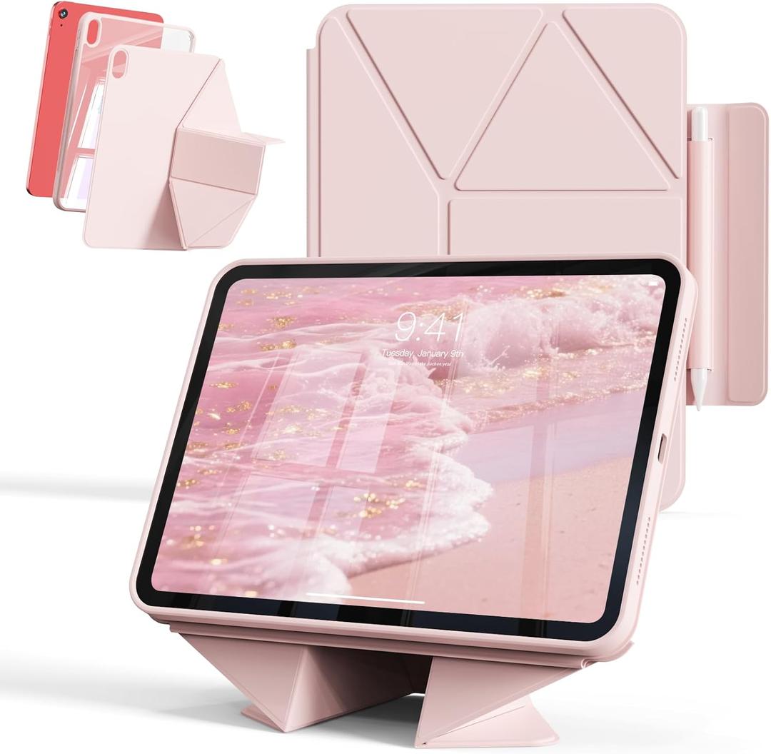 Dynamic Folio Case for iPad Air 11'' & Air 5th/4th Gen, Pink